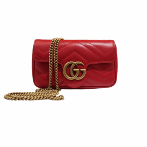 Gucci Red GG Marmont Super Mini Bag