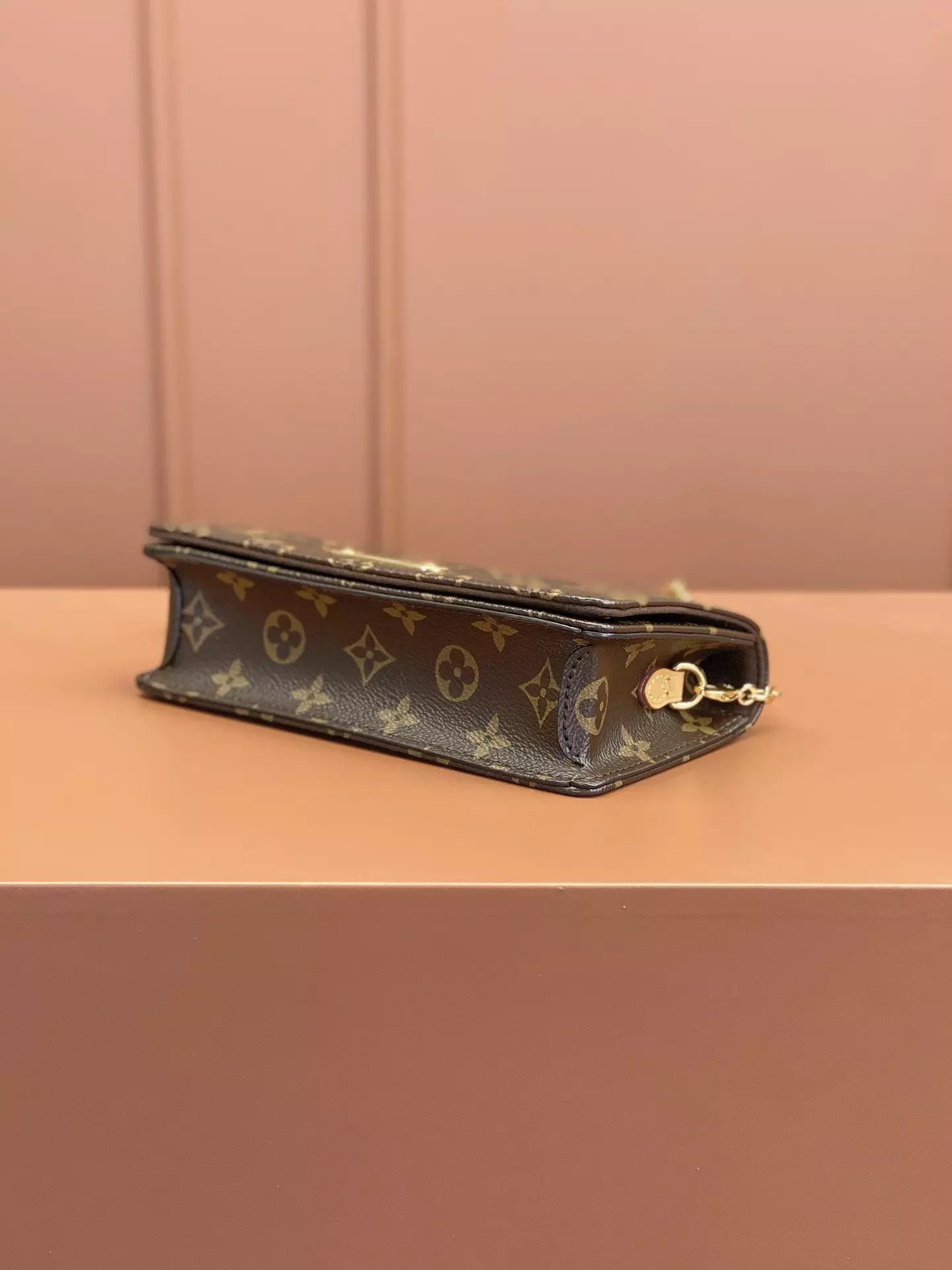 Lily Wallet On Chain Monogram Canvas Brown - Repbags.is - Image 6