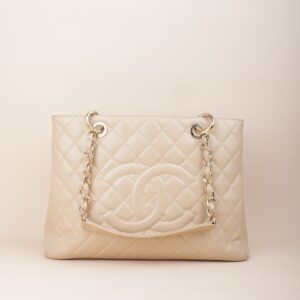 Chanel Beige GST Quilted Tote Bag