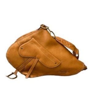 Christian Dior Camel Saddle Crossbody Bag