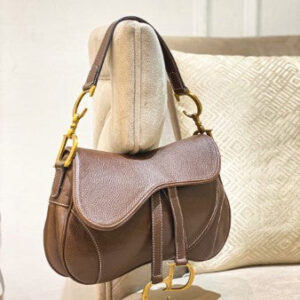 Christian Dior Brown Saddle Bag