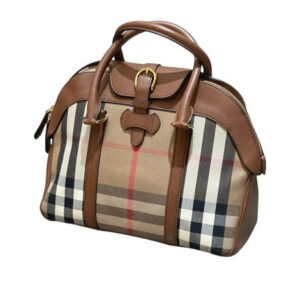 Burberry Brown House Check Satchel Bag