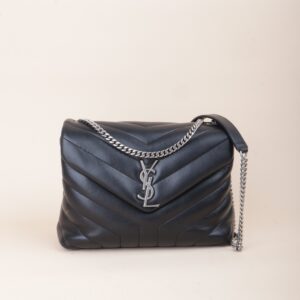 YSL Black Loulou Small Crossbody Bag