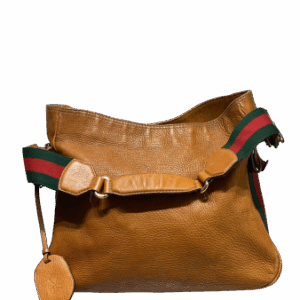 Gucci Brown Heritage Web Striped Hobo Bag