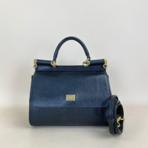 Dolce & Gabbana Black Sicily Small Bag with Strap