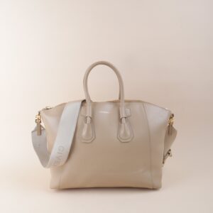 Givenchy Beige Sport Box Antigona Tote Bag W/ Canvas Strap