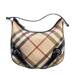 Burberry Bicolor Nova Check Hobo Bag