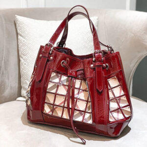 Burberry Dark Red Nova Check Warrior Bag