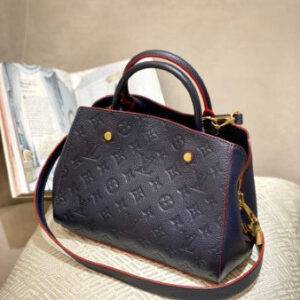 Louis Vuitton Blue Rouge Monogram Empreinte Montaigne BB Bag