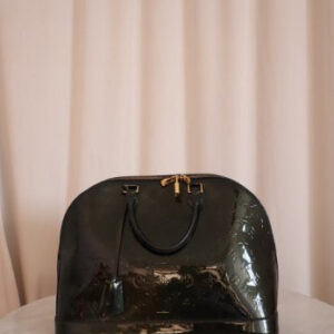 Louis Vuitton Dark Green Monogram Vernis Alma GM Top Handle Bag