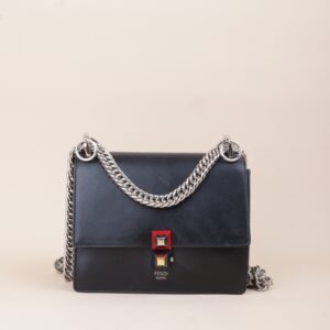 Fendi Black Mini Kan I Chain Shoulder Bag