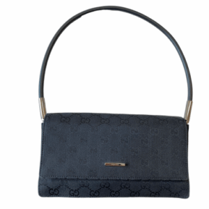 Gucci Black GG Flap Shoulder Bag