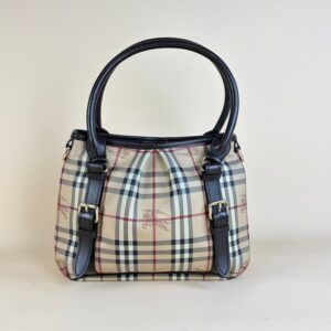 Burberry Bicolor Northfield Haymarket Tote Bag