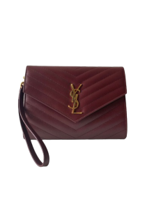 YSL Burgundy Cassandre Pouch