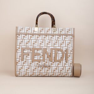 Fendi Bicolor FF Sunshine Medium Tote Bag with Strap