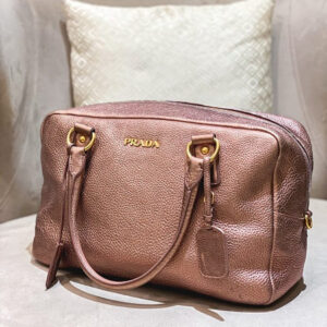 Prada Metallic Rose Tote Bag