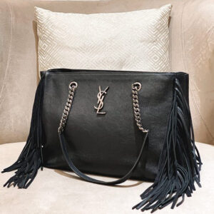 YSL Black Fringe Shopping Bag
