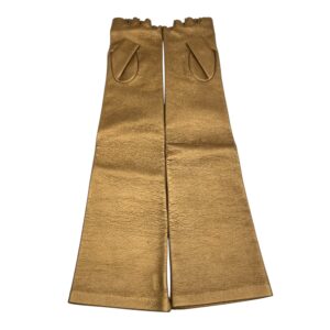 CC Full (Fingerless) 7.5 Bronze Gloves in Lambskin, Silver hardware