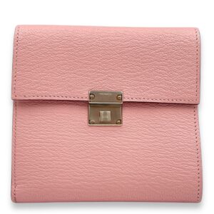 Clic 16 Rose Sakura Wallet in Chevre Mysore, Palladium hardware