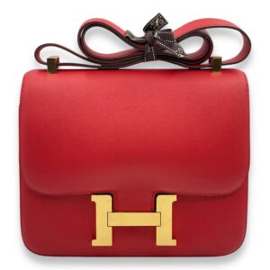 Constance 24 Vermillon in Swift, Gold hardware