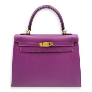 Sellier Kelly 25 Anemone in Epsom, Gold hardware