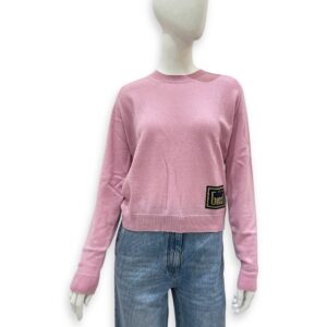 Logo-Plaque XS Pink Pullover in Wool, Elastane