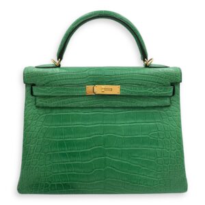 HSS Kelly 32 Cactus in Matte Alligator, Gold hardware