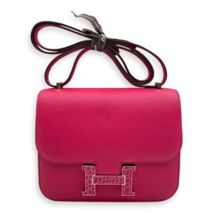 Constance 18 Rose Mexico in Epsom/Shiny Alligator, Palladium hardware