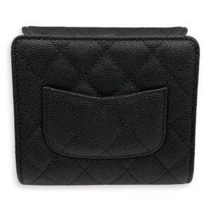 Quilted Classic Flap Black Wallet On Chain in Caviar Leather, Gold hardware