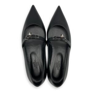 Kelly 36 Black Ballet Flats in Calfskin