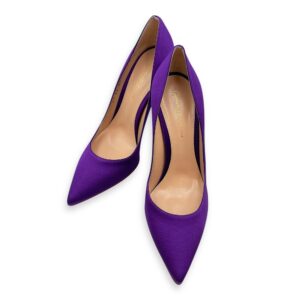 Satin 37.5 Purple Pumps in Satin