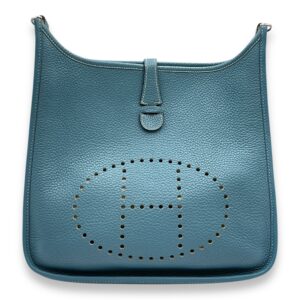 Evelyne III PM Blue Jean in Clemence, Palladium hardware