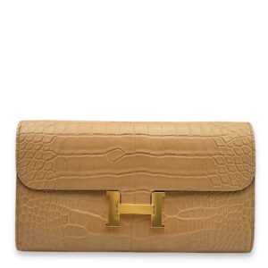 Constance To Go Chai Crossbody Bag in Matte Alligator, Gold hardware