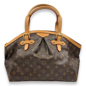 Tivoli GM Monogram Brown Top Handle Bag in Canvas, Gold hardware