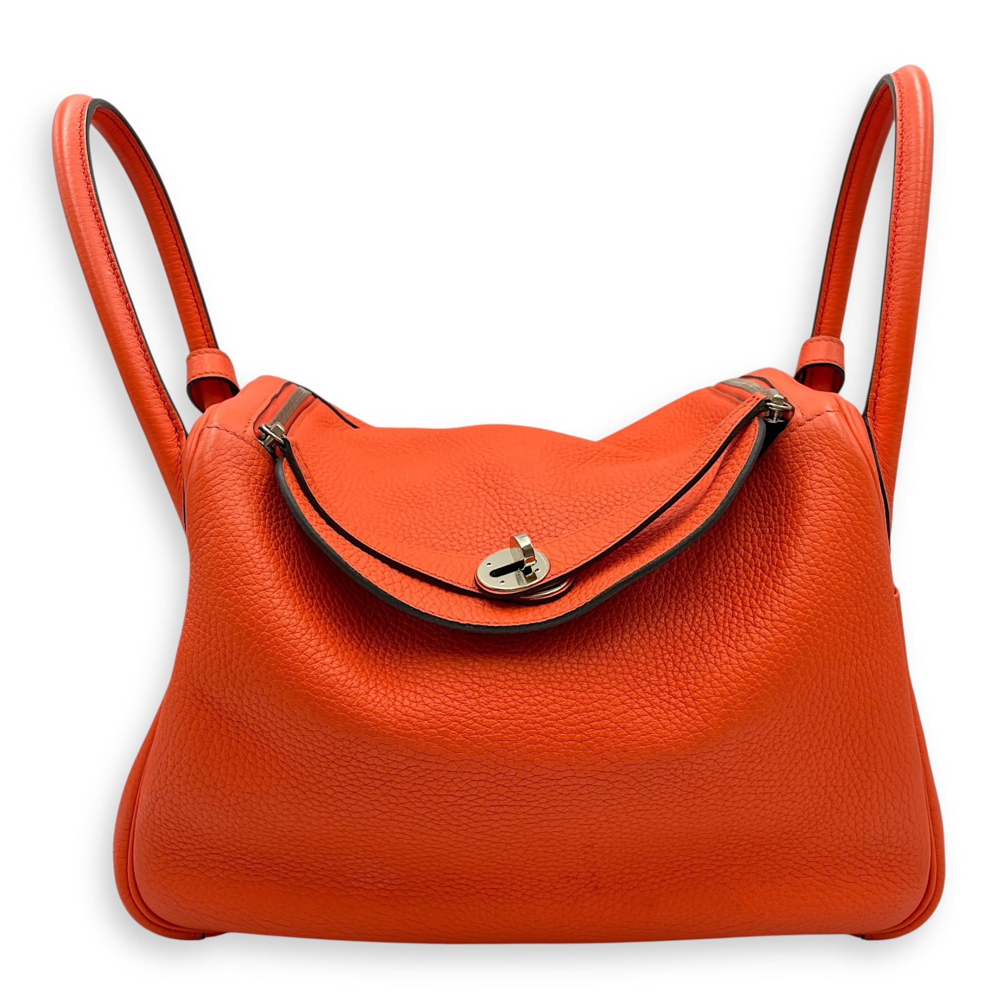 Lindy Verso 30 Orange Poppy/Bordeaux in Clemence, Palladium hardware