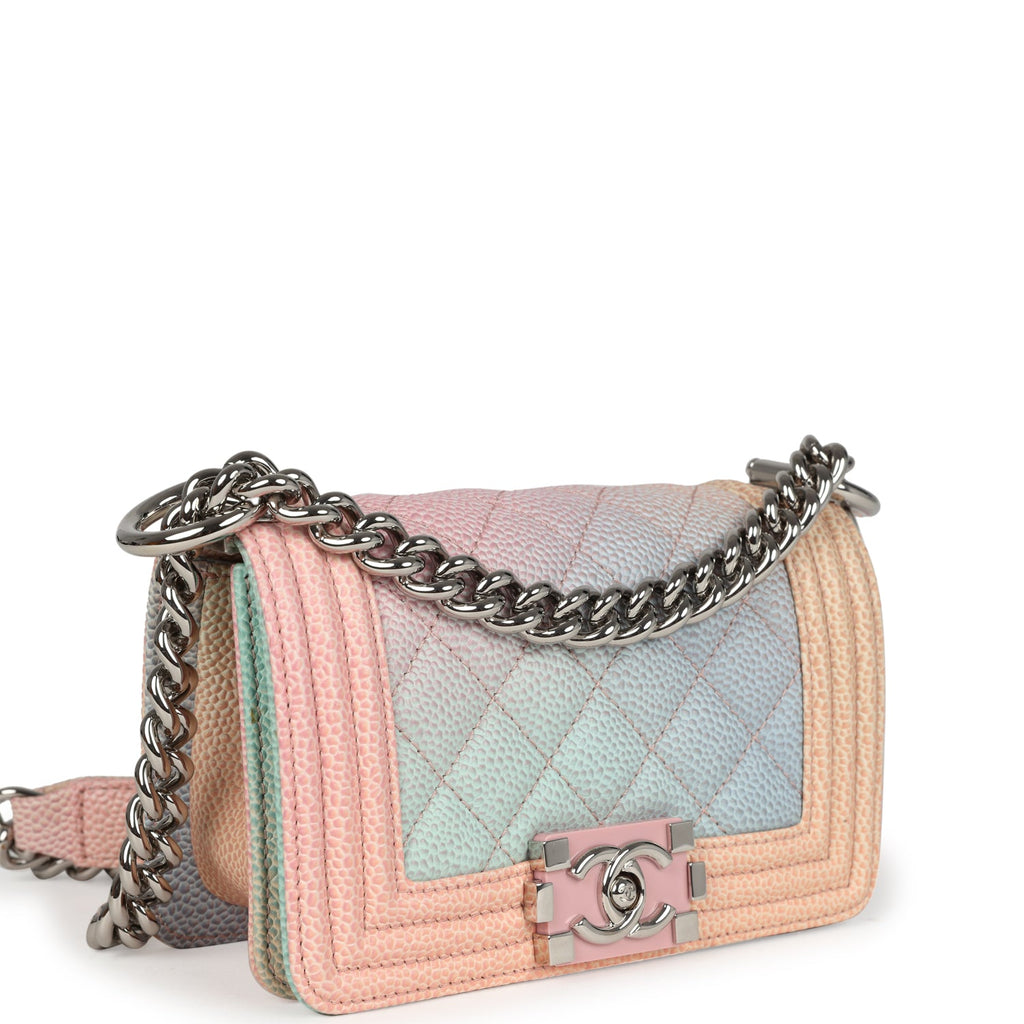 Chanel Mini "Paris-Cuba" Boy Bag Multicolored Caviar Enamel Silver Hardware - Image 3