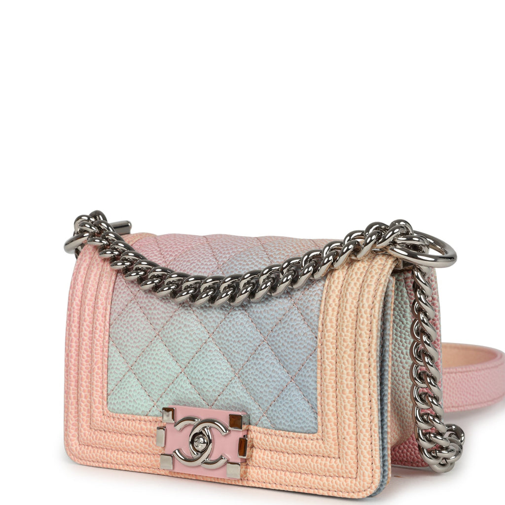 Chanel Mini "Paris-Cuba" Boy Bag Multicolored Caviar Enamel Silver Hardware - Image 6