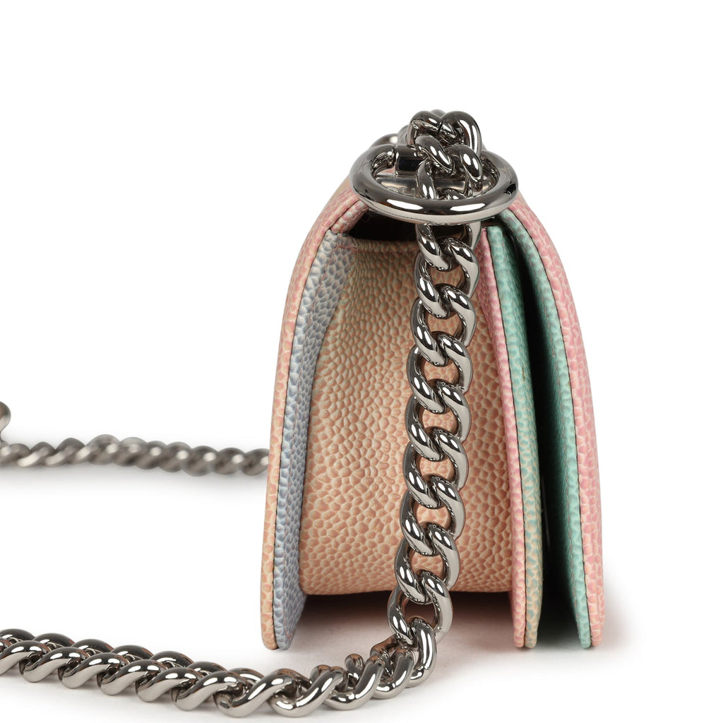 Chanel Mini "Paris-Cuba" Boy Bag Multicolored Caviar Enamel Silver Hardware - Image 4