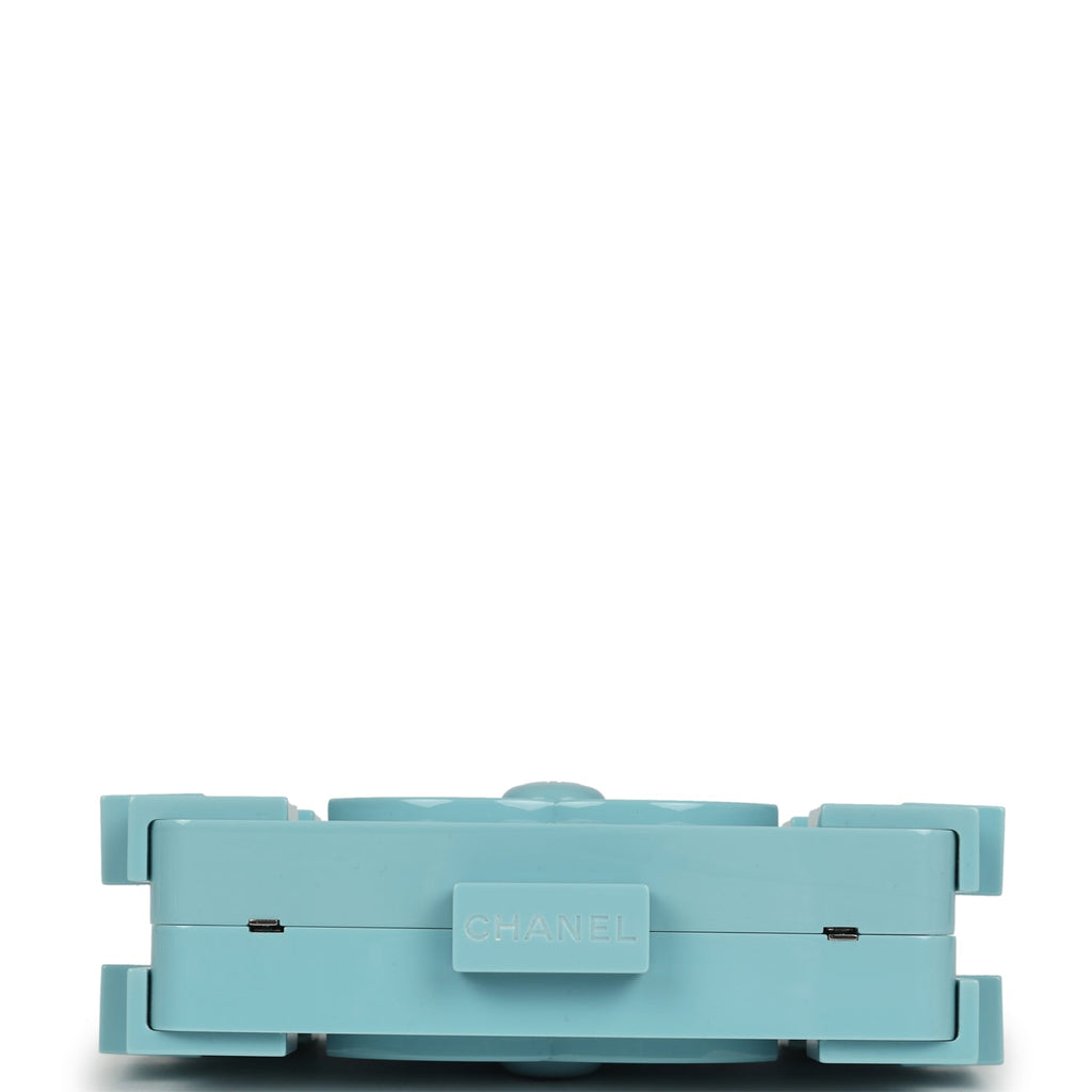 Pre-owned Chanel Supermarket Boy Brick Lego Minaudiere Clutch Light Blue Plexiglass Silver Hardware - Image 8