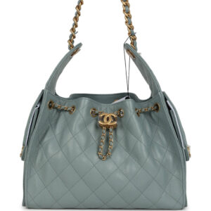 Chanel Small 25 Hobo Bag Green Caviar Antique Gold Hardware