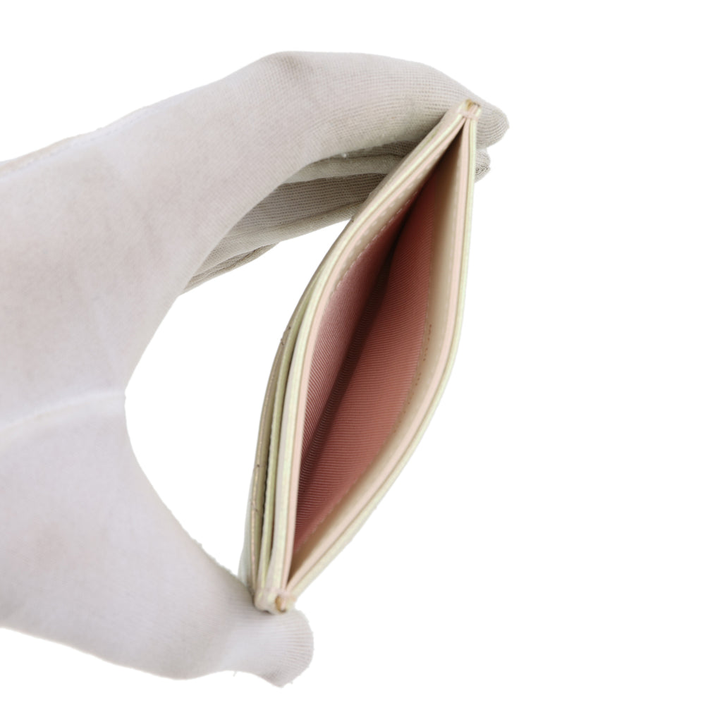 Chanel Classic Card Holder Wallet Iridescent Ivory Lambskin Light Gold Hardware - Image 7