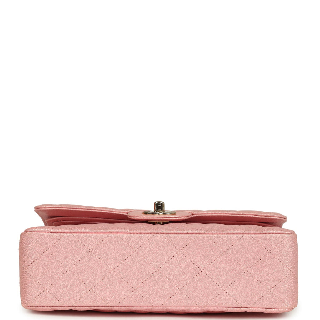 Chanel Small Classic Double Flap Bag Pink Iridescent Caviar Light Gold Hardware - Image 7