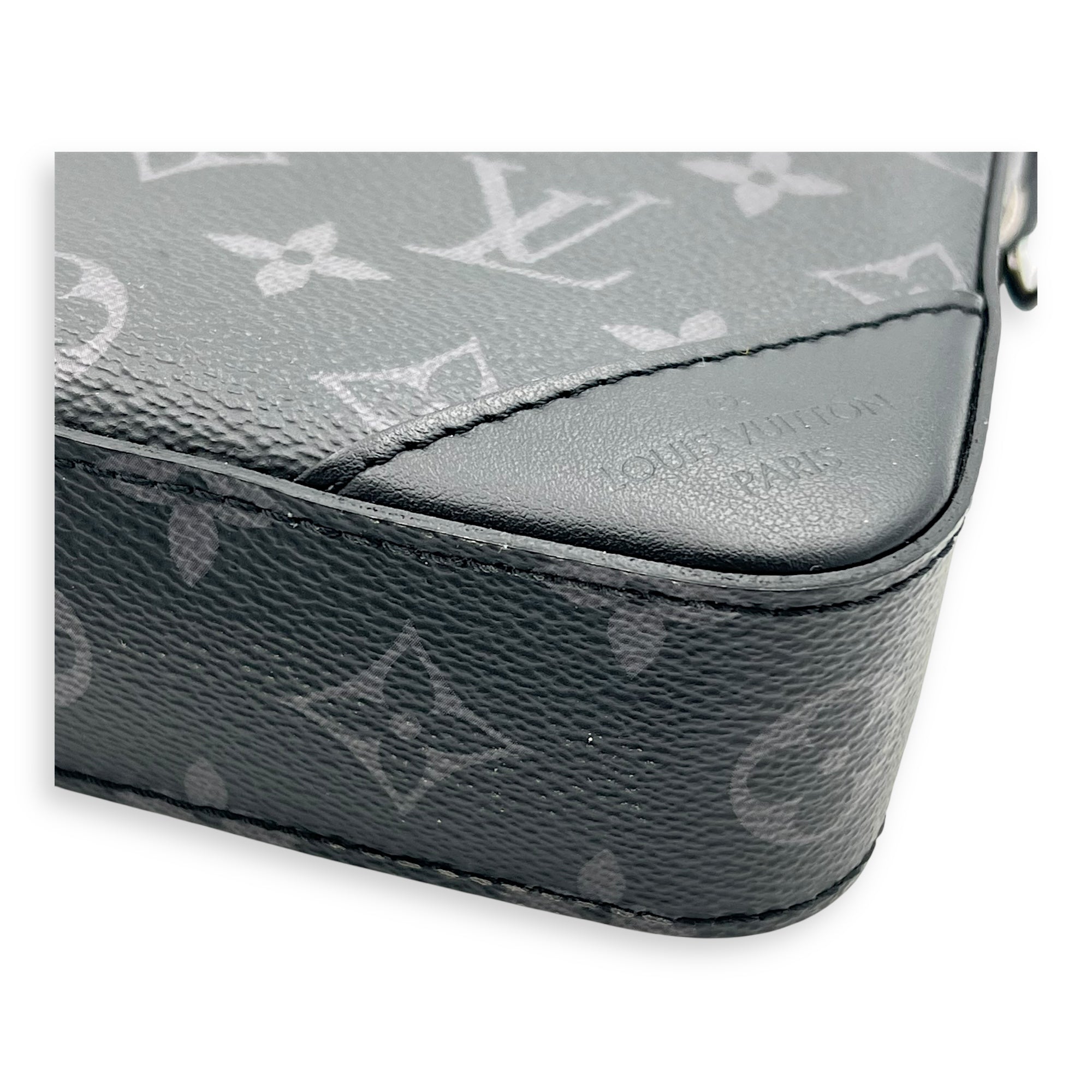 Trio Messenger Eclipse in Monogram Coated Canvas, Silver hardware - Image 10