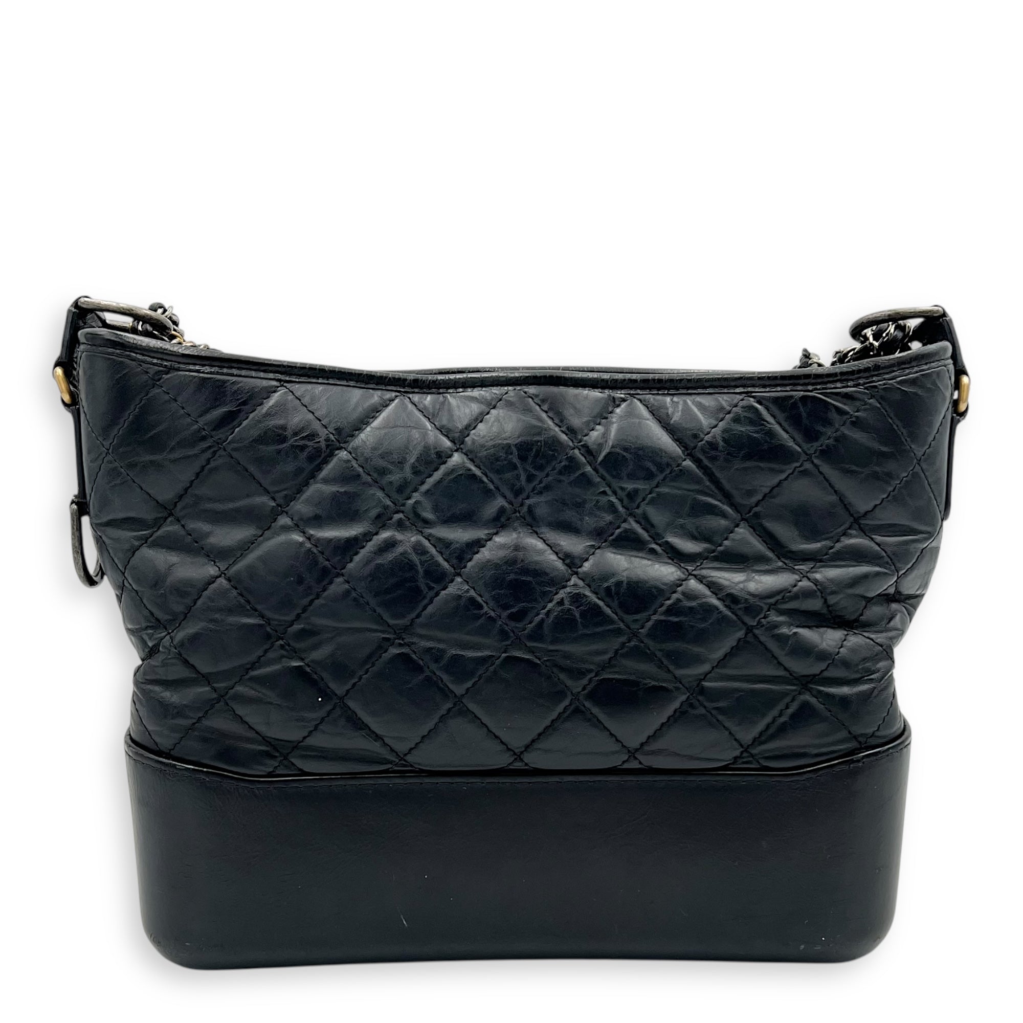 Gabrielle Medium Black Crossbody Bag in Calfskin, Mixed hardware - Image 3