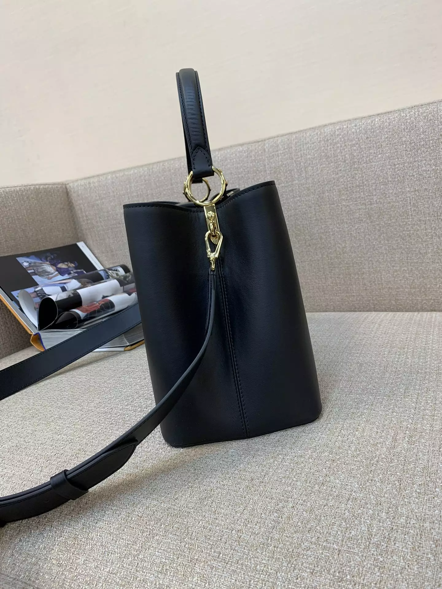 Capucines GM Souple Black Smooth Taurillon - Repbags.ru - Image 5