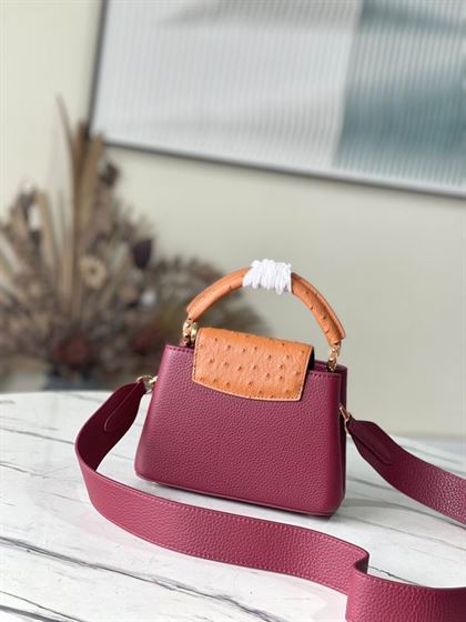 Capucines Mini handbag Griotte Red Honey - LB038 - Image 5