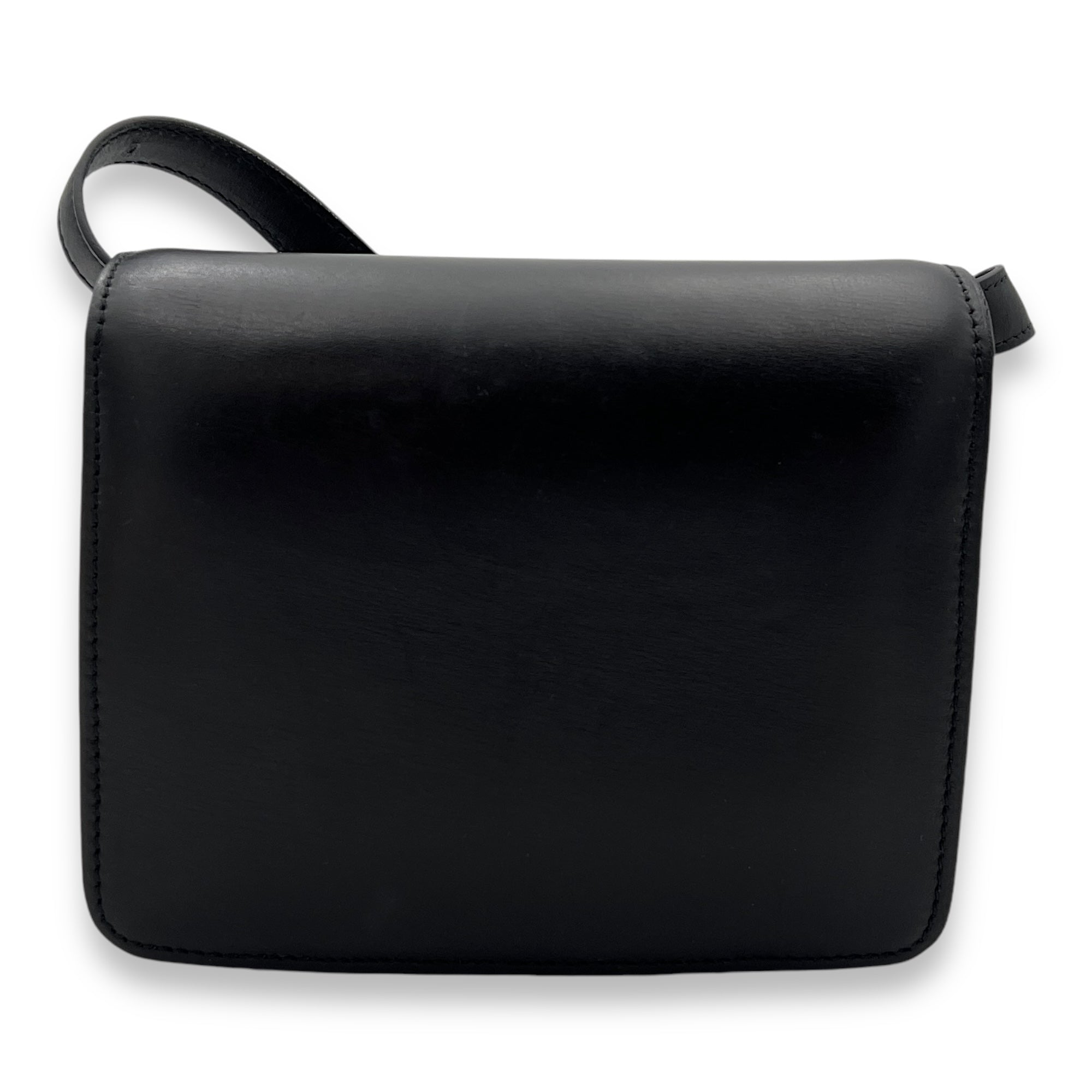 Box Shoulder Bag Mini Black in Calfskin, Gold hardware - Image 3