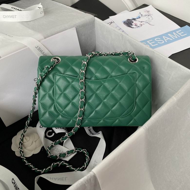 Chanel Small Classic Double Flap Bag Green - Image 4