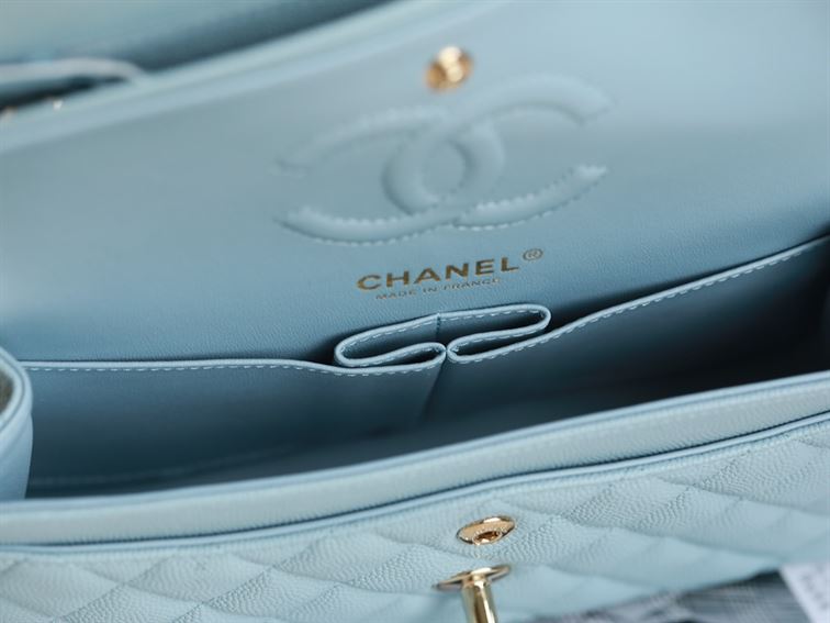 Chanel Small Double Flap Bag Light Blue - Image 10