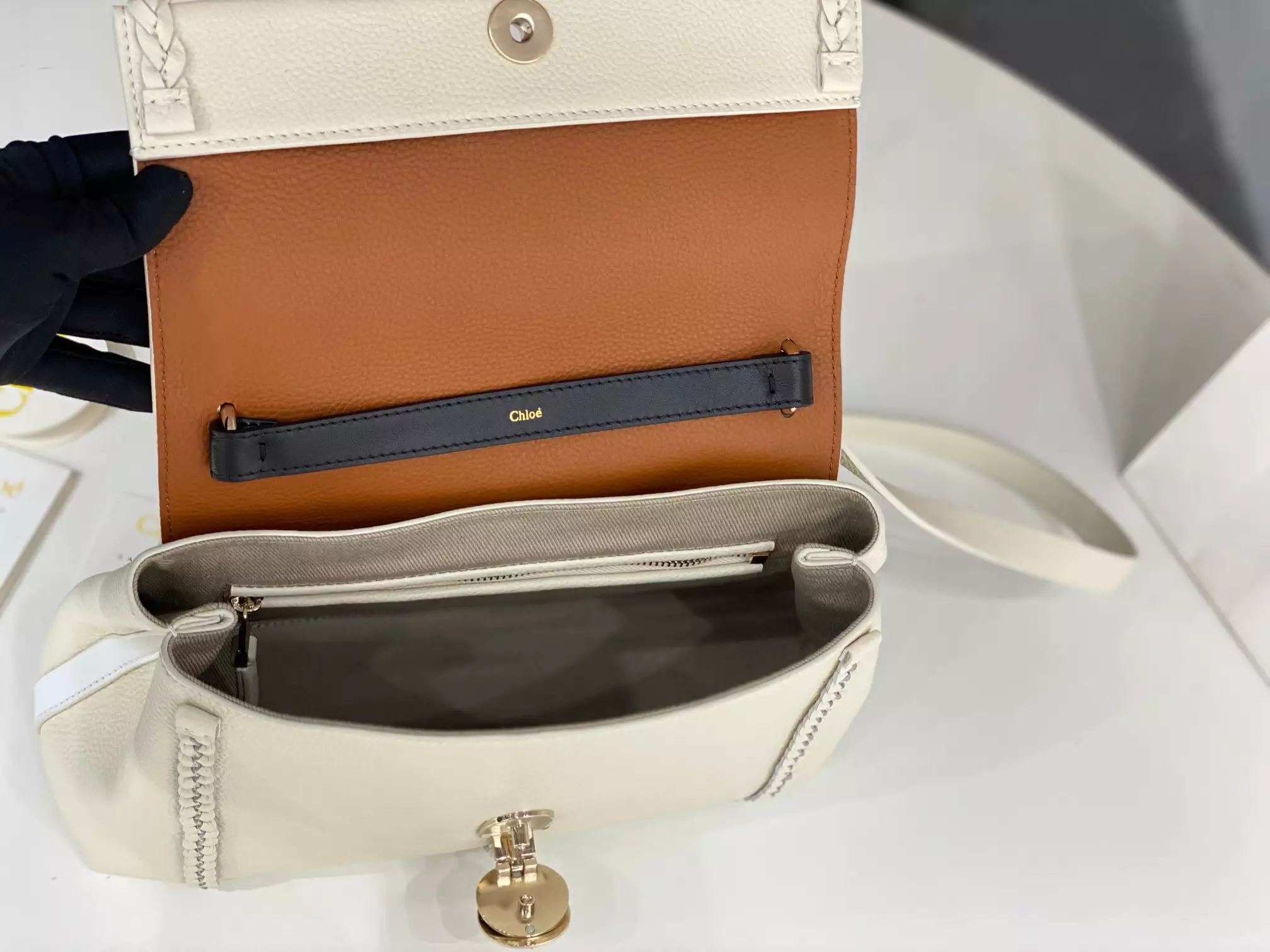 Chloé Penelope Medium White Leather - Repbags.ru - Image 9